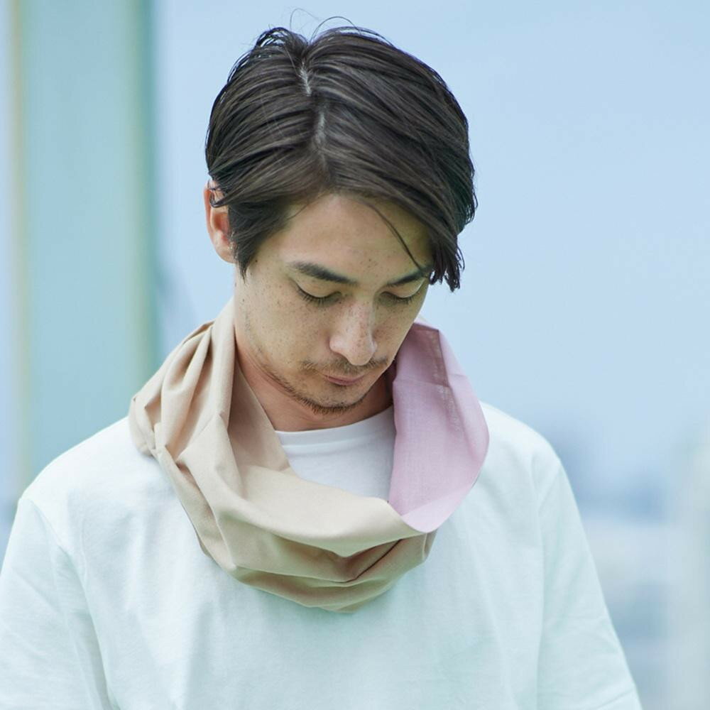 【ふるさと納税】てぬぐい Oo[ワオ] 　Pink × Beige　 ＜サイズをお選びください＞ | 手ぬぐい 和柄 おしゃれ ハンドメイド 和モダン 雑貨 旅行用 吸水性 速乾 柔らかい 人気 堺市 おすすめ 送料無料 サムネイル2