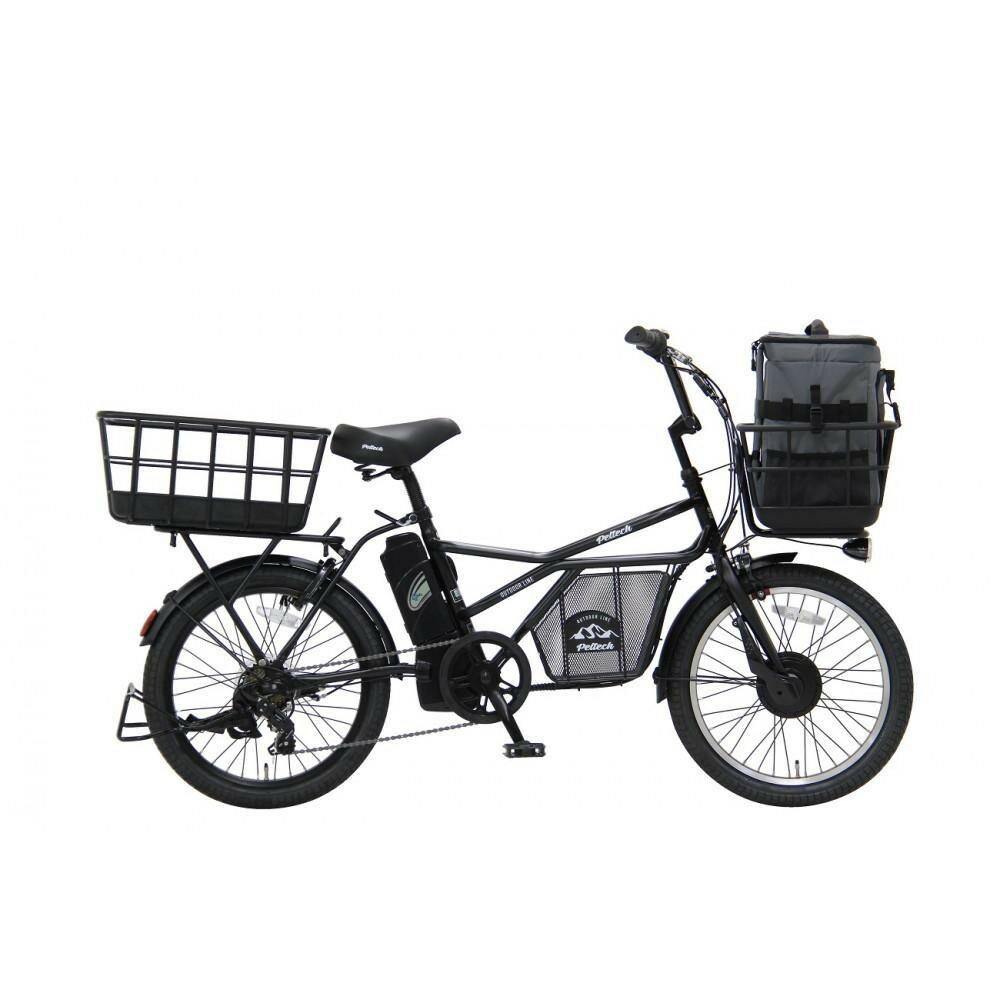 【ふるさと納税】 完成品 ペット乗せ 電動自転車 ミニベロ eカーゴバイク ペットポーター GRC-515L-PET 20インチ OGK 電動アシスト自転車 シマノ製外装7段変速 【本体：マットブラック×リュック：チャコールorキャメル】