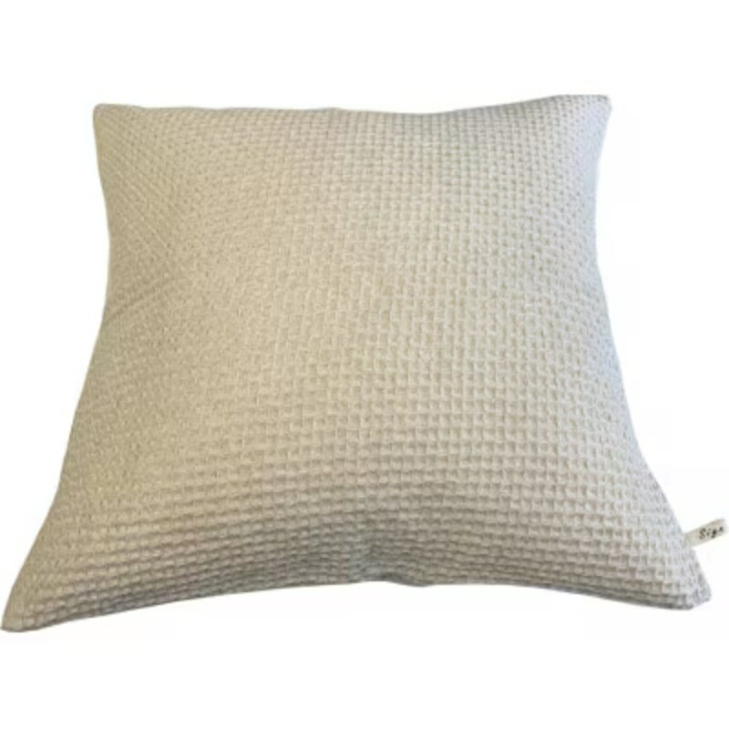 【ふるさと納税】 【ナチュラル】オーガニックコットン麻混ワッフルクッションカバー45＊45 サムネイル2