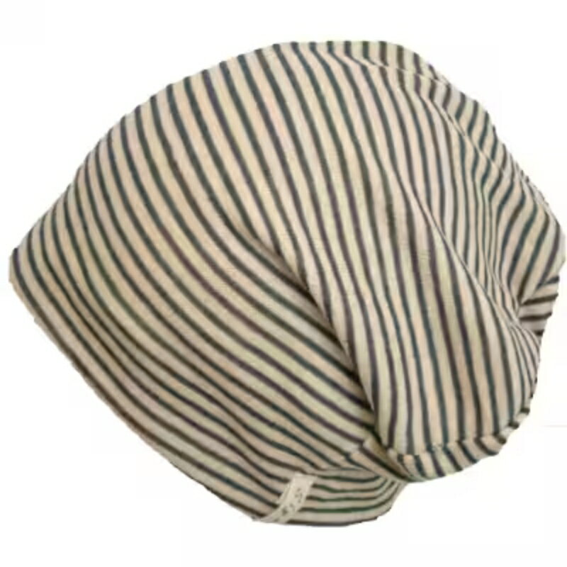 【ふるさと納税】 【ブラックボーダー】室内用帽子 オーガニックコットン ボーダーシャロット