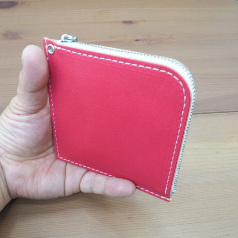 【ふるさと納税】 財布 プチウォレット【レッド】 革 ( 縦約11cm × 横約11cm × 厚さ約1.0cm ) サムネイル2