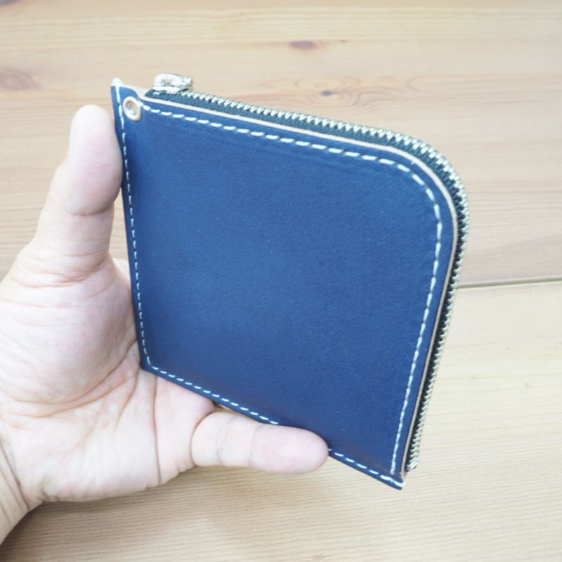 【ふるさと納税】 財布 プチウォレット【ブルー】 革 ( 縦約11cm × 横約11cm × 厚さ約1.0cm ) サムネイル2
