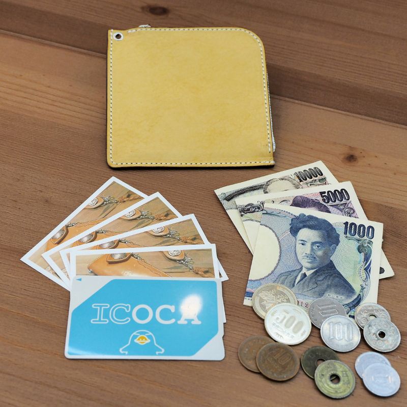 【ふるさと納税】 財布 プチウォレット【ターコイズブルー】 革 ( 縦約11cm × 横約11cm × 厚さ約1.0cm ) サムネイル3