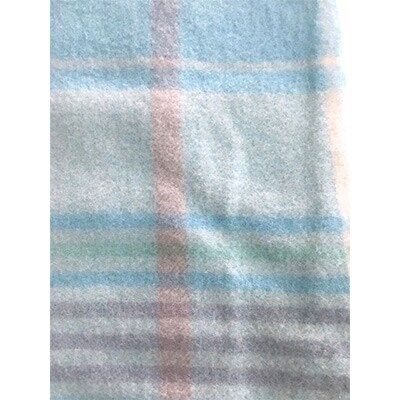 【ふるさと納税】素敵なウール毛布 チェック(レディースサイズ：ブルー) [0410]｜敬老の日 ギフト 誕生日プレゼント 贈り物 父の日 母の日 サムネイル3