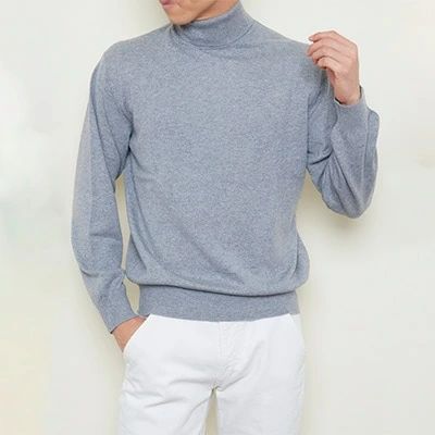 【ふるさと納税】日本製 カシミヤ100% タートルネック ライトグレー Mサイズ｜敬老の日 お歳暮 御歳暮 贈答品 ギフト 誕生日プレゼント 贈り物 父の日 母の日 お年賀 寒中見舞い クリスマス お見舞 [2531] サムネイル2