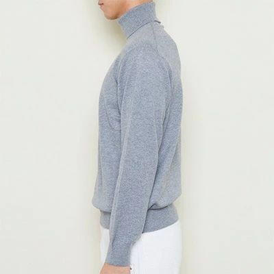 【ふるさと納税】日本製 カシミヤ100% タートルネック ライトグレー Lサイズ｜敬老の日 お歳暮 御歳暮 贈答品 ギフト 誕生日プレゼント 贈り物 父の日 母の日 お年賀 寒中見舞い クリスマス お見舞 [2530] サムネイル3