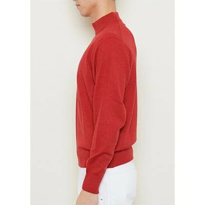 【ふるさと納税】日本製 カシミヤ100% ハイネック 赤 Lサイズ｜敬老の日 お歳暮 御歳暮 贈答品 ギフト 誕生日プレゼント 贈り物 父の日 母の日 お年賀 寒中見舞い クリスマス お見舞 [2534] サムネイル3