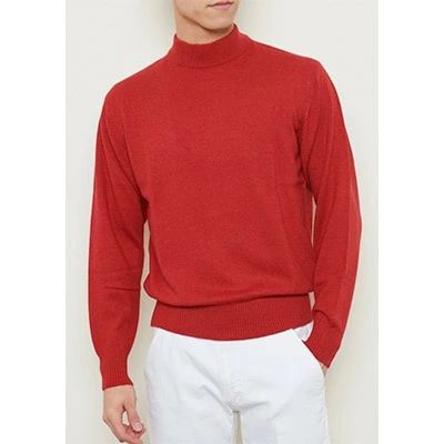 日本製 カシミヤ100% ハイネック 赤 2Lサイズ｜敬老の日 お歳暮 御歳暮 贈答品 ギフト 誕生日プレゼント 贈り物 父の日 母の日 お年賀 寒中見舞い クリスマス お見舞 [2533]