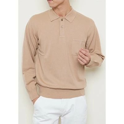 【ふるさと納税】日本製 カシミヤ100% ポロセーター ベージュ Mサイズ｜敬老の日 お歳暮 御歳暮 贈答品 ギフト 誕生日プレゼント 贈り物 父の日 母の日 お年賀 寒中見舞い クリスマス お見舞 [2539] サムネイル2
