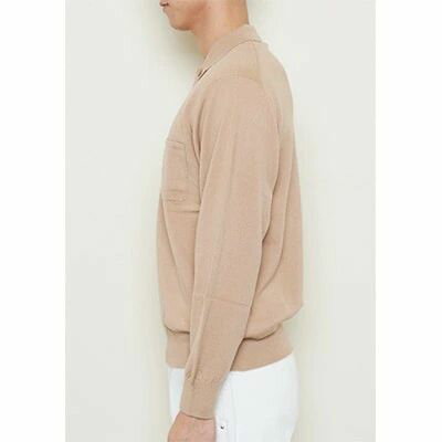 【ふるさと納税】日本製 カシミヤ100% ポロセーター ベージュ Mサイズ｜敬老の日 お歳暮 御歳暮 贈答品 ギフト 誕生日プレゼント 贈り物 父の日 母の日 お年賀 寒中見舞い クリスマス お見舞 [2539] サムネイル3