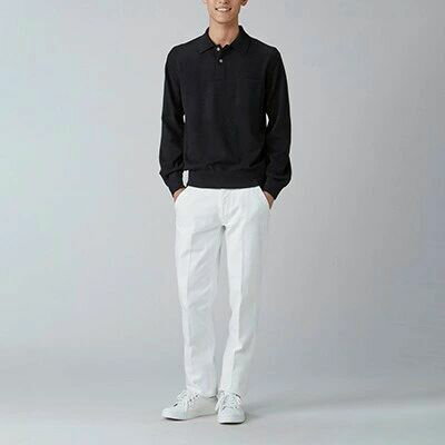 【ふるさと納税】日本製 カシミヤ100% ポロセーター 黒 Mサイズ｜敬老の日 お歳暮 御歳暮 贈答品 ギフト 誕生日プレゼント 贈り物 父の日 母の日 お年賀 寒中見舞い クリスマス お見舞 [2558] サムネイル2