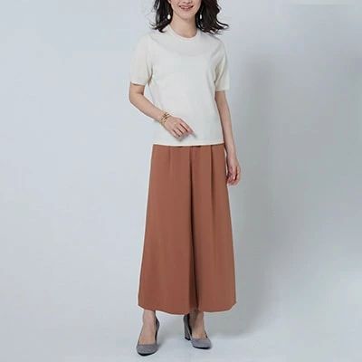 【ふるさと納税】日本製 カシミヤ100% レディース クルーネック半袖 白 Sサイズ｜敬老の日 ギフト 誕生日プレゼント 贈り物 母の日 [2581] サムネイル2