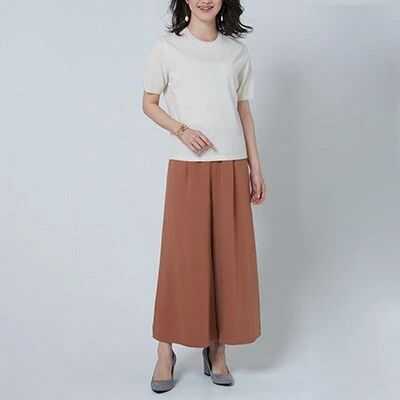 【ふるさと納税】日本製 カシミヤ100% レディース クルーネック半袖 白 Mサイズ｜敬老の日 ギフト 誕生日プレゼント 贈り物 母の日 [2582] サムネイル2