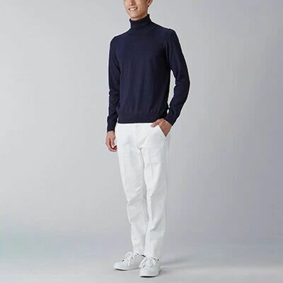 【ふるさと納税】日本製 カシミヤ100% タートルネック ネイビー Mサイズ｜敬老の日 お歳暮 御歳暮 贈答品 ギフト 誕生日プレゼント 贈り物 父の日 母の日 お年賀 寒中見舞い クリスマス お見舞 [2586] サムネイル2