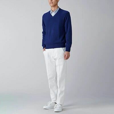 【ふるさと納税】日本製 カシミヤ100% Vセーター ブルー Sサイズ｜敬老の日 ギフト 誕生日プレゼント 贈り物 [2601] サムネイル2