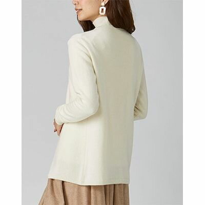 【ふるさと納税】希少ベビーカシミヤ100％ 女性 ロングカーディガン M ホワイト 1枚 20403M WH｜敬老の日 お歳暮 御歳暮 贈答品 ギフト 誕生日プレゼント 贈り物 父の日 母の日 お年賀 寒中見舞い クリスマス お見舞 [0911] サムネイル3