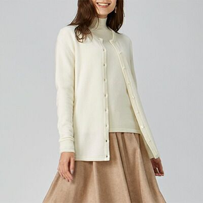 【ふるさと納税】希少ベビーカシミヤ100％ 女性 ロングカーディガン M ベージュ 1枚 20403M BE｜敬老の日 お歳暮 御歳暮 贈答品 ギフト 誕生日プレゼント 贈り物 父の日 母の日 お年賀 寒中見舞い クリスマス お見舞 [0913] サムネイル3