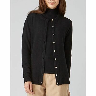 希少ベビーカシミヤ100％ 女性 ロングカーディガン M ブラック 1枚 20403M BK｜敬老の日 お歳暮 御歳暮 贈答品 ギフト 誕生日プレゼント 贈り物 父の日 母の日 お年賀 寒中見舞い クリスマス お見舞 [0915]