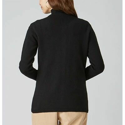 【ふるさと納税】希少ベビーカシミヤ100％ 女性 ロングカーディガン M ブラック 1枚 20403M BK｜敬老の日 お歳暮 御歳暮 贈答品 ギフト 誕生日プレゼント 贈り物 父の日 母の日 お年賀 寒中見舞い クリスマス お見舞 [0915] サムネイル3