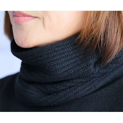 希少ベビーカシミヤ100%洗えるネックウォーマー日本製 Gタイプ ブラック 1枚 202GBK｜最高級 逸品 軽い 暖かい 敬老の日 誕生日 プレゼント ギフト クリスマス [1162]