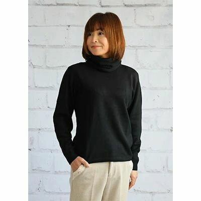 【ふるさと納税】希少ベビーカシミヤ100%洗えるネックウォーマー日本製 Gタイプ ブラック 1枚 202GBK｜最高級 逸品 軽い 暖かい 敬老の日 誕生日 プレゼント ギフト クリスマス [1162] サムネイル2