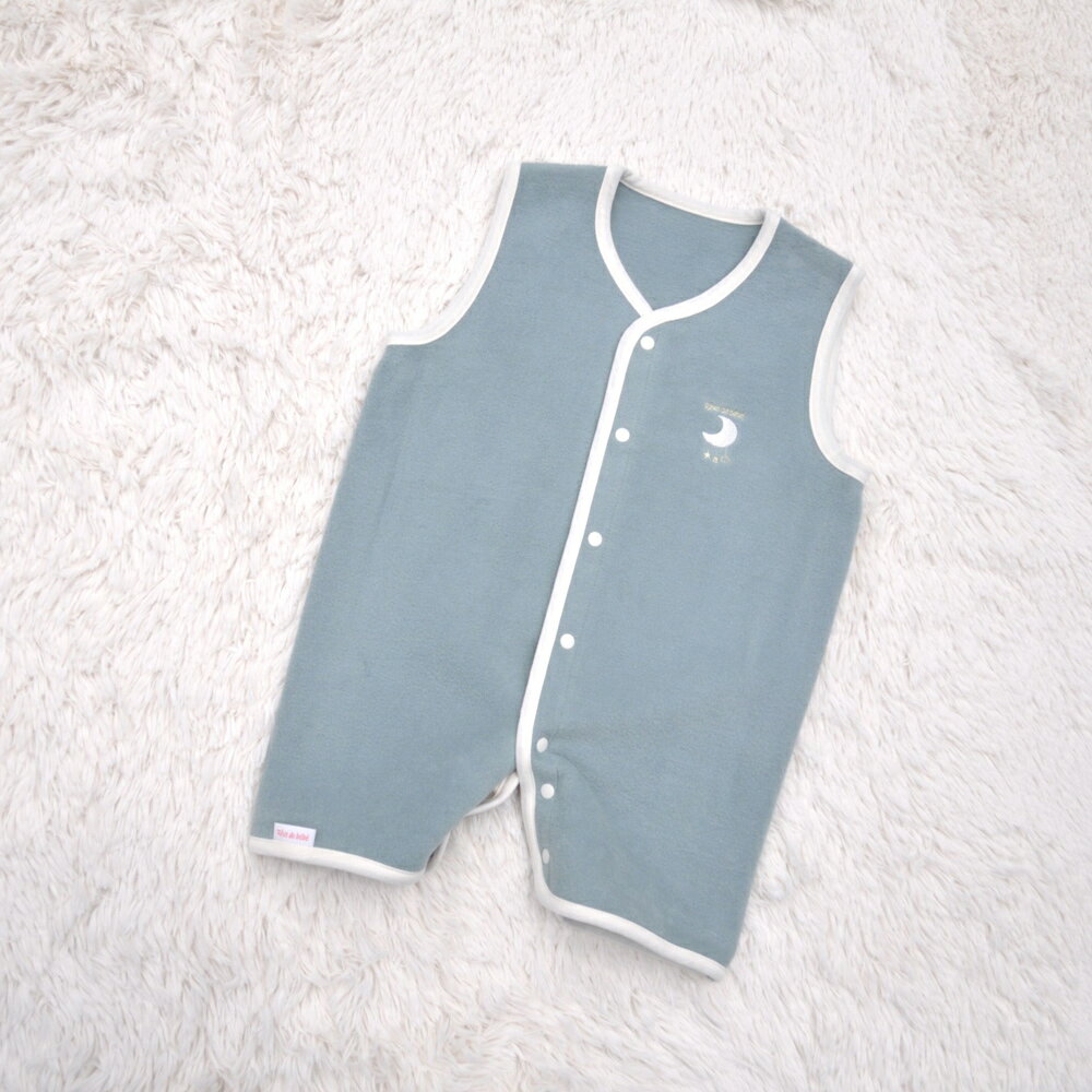 綿毛布スリーパー 2way仕様で暖か(Mサイズ) アッシュグリーン×ホワイト 毛布の町(泉大津産)｜着る毛布 赤ちゃん ベビー 洋服 子供服 子供用 保温性 保湿性 通気性 睡眠 洗える 洗濯可能 プレゼント ギフト お祝い sleeper-s [3012]