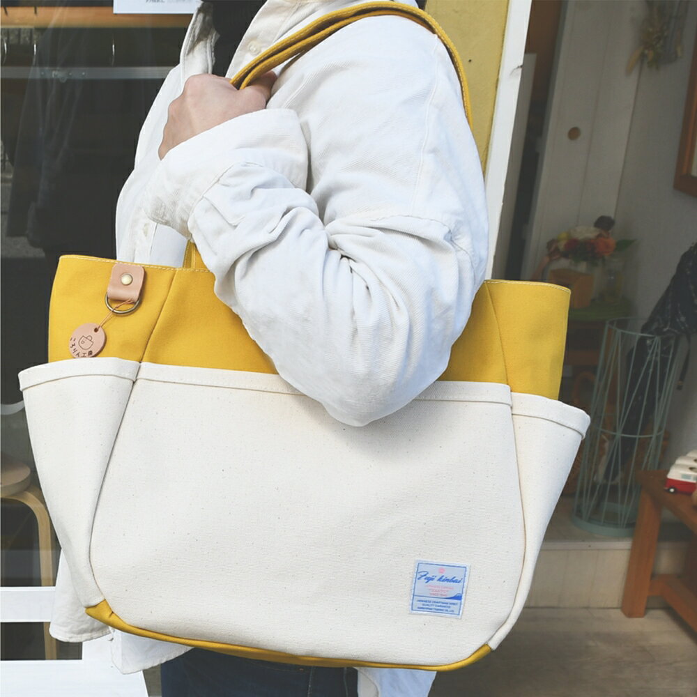 【ふるさと納税】[ころりん工房] ふとっちょころりん／水色／富士金梅 8号帆布バッグ｜トートバッグ 手提げ 鞄 カバン ハンドメイド 通勤 通学 お買い物 買物 お出かけ 散歩 アウトドア [3373] サムネイル2