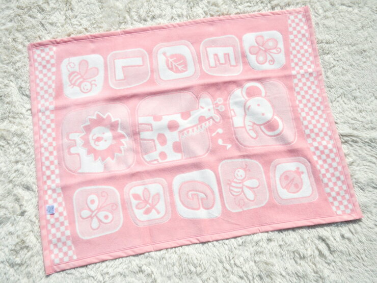 【ふるさと納税】名入れ可 ベビー毛布 (キリン柄) ピンク 85×115cm 毛布の町(泉大津市産) ｜ ベビー毛布 ベビーブランケット 毛布 ブランケット おくるみ 綿毛布 赤ちゃん毛布 子供用毛布 あかちゃん 洗える 寝具 ギフト 誕生日 贈り物 クリスマス N-MJ200 [3378] サムネイル3