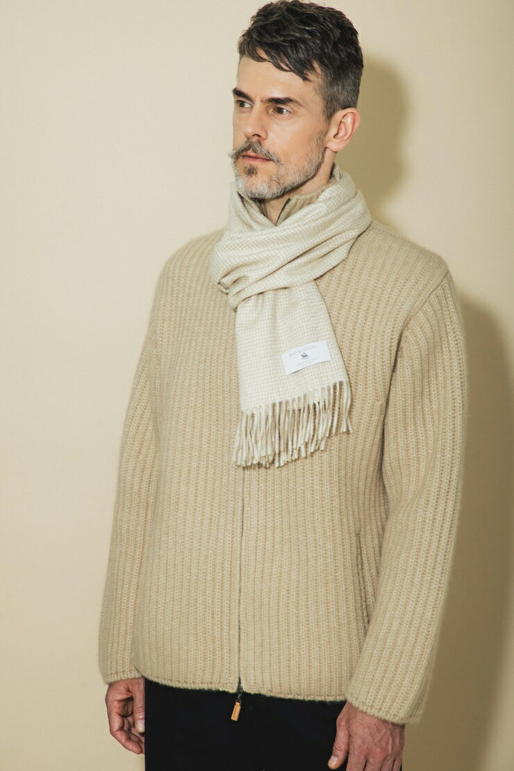 ベビー＆ゴールデン 千鳥・グレンチェックマフラー｜高級素材 軽量 なめらかな肌触り 寒さ対策 確かな技術 日本製 プレゼント ギフト 誕生日 お見舞い お歳暮 父の日 母の日 [4040-4042]