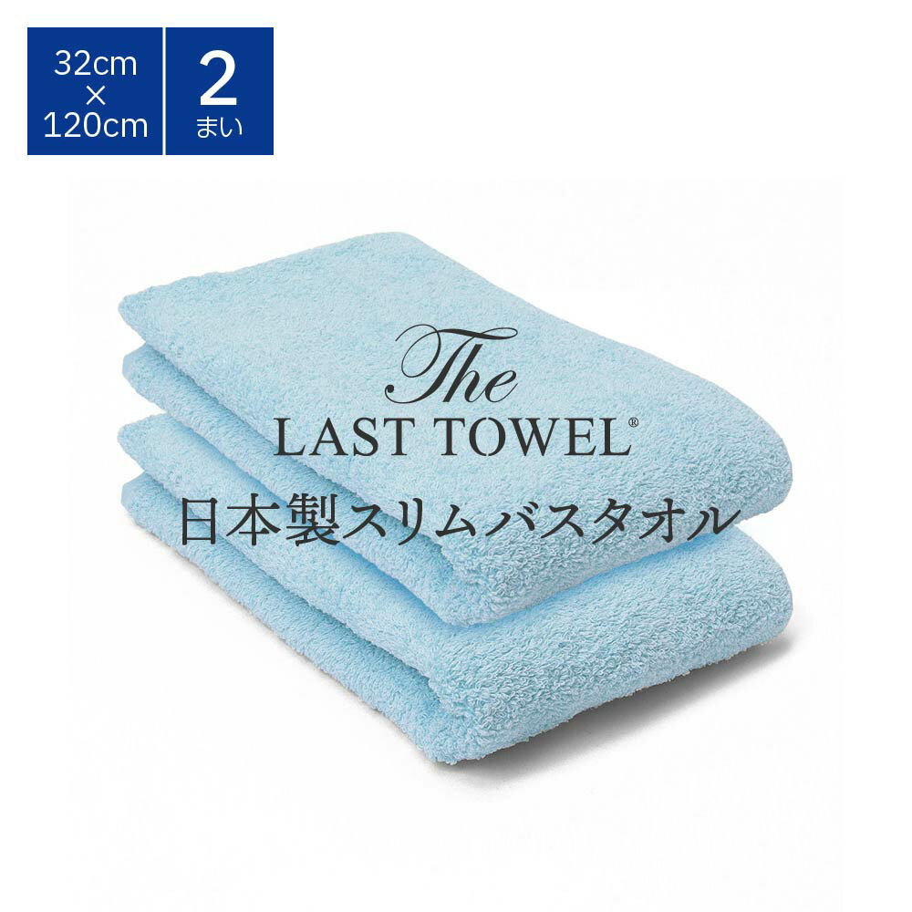 【ふるさと納税】ザ・ラストタオル スリムバスタオル 2枚セット 32×120cm [みずいろ]【db】[4548]