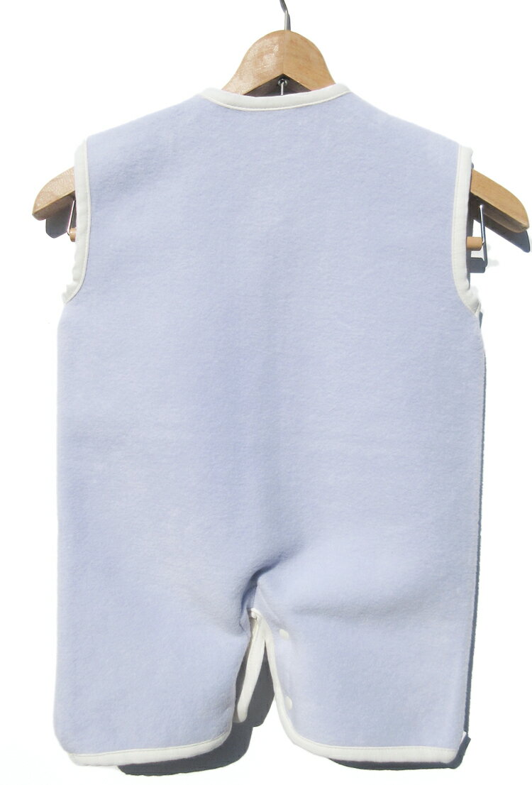 【ふるさと納税】綿毛布スリーパー (Mサイズ) 2way仕様で暖か ラベンダー×ホワイト 毛布の町 (泉大津産)｜贈答品 ギフト 誕生日プレゼント 贈り物 クリスマス ベビー キッズ sleeper-s [2443] サムネイル2