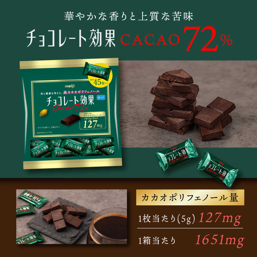 【ふるさと納税】【選べる容量】食べ比べ★明治 チョコレート効果 カカオ72％＆86％ 大袋 お菓子 おやつ 間食 チョコレート チョコ チョコレート効果 チョコレート効果72% カカオ 高カカオ カカオ70％以上 大容量 個包装 ギフト 丸正高木商店[AOAA025] - 画像2