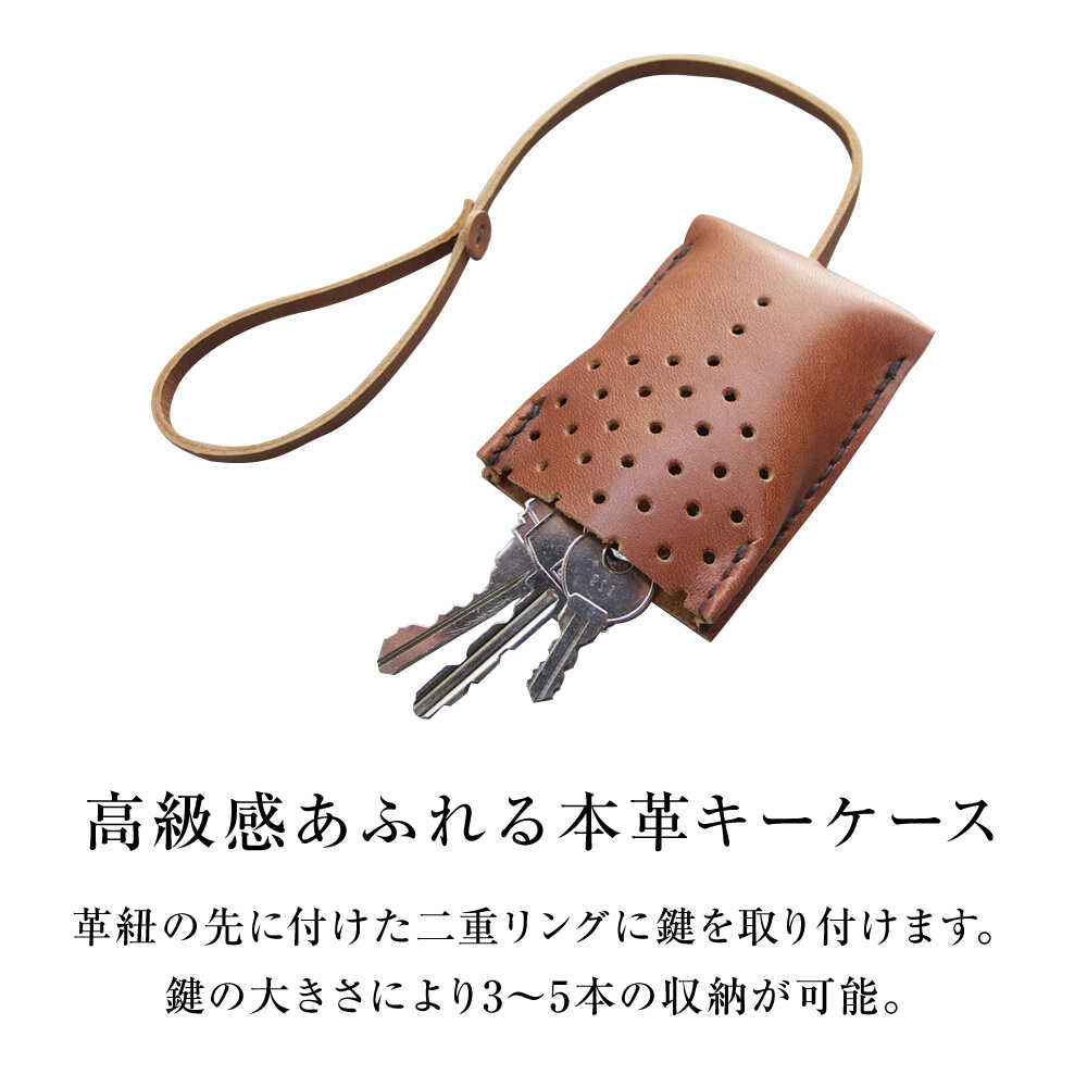 【ふるさと納税】【選べるカラー】手縫いレザーキーケース25ドット キーケース 革 メンズ レディース 大阪府高槻市/KAKURA[AOBI029] サムネイル3