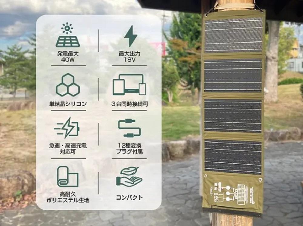 持ち運びできるソーラーパネル ハイパワー 停電 防災 災害 防犯 モバイルバッテリー 太陽光発電 エコ 省エネ パワー 大容量 太陽光パネル 停電対策 地震 ソーラーチャージャー ソーラー充電 発電 車中泊 アウトドア スマホ モバイルバッテリー TYH-B4W
