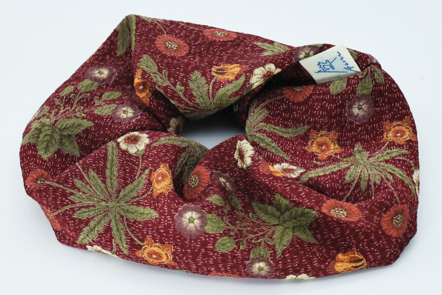 【ふるさと納税】 [アンティーク着物リメイク] ビッグシュシュ1個 (直径：約15〜17cm)《Acote》【大阪府 守口市】[0701] サムネイル3