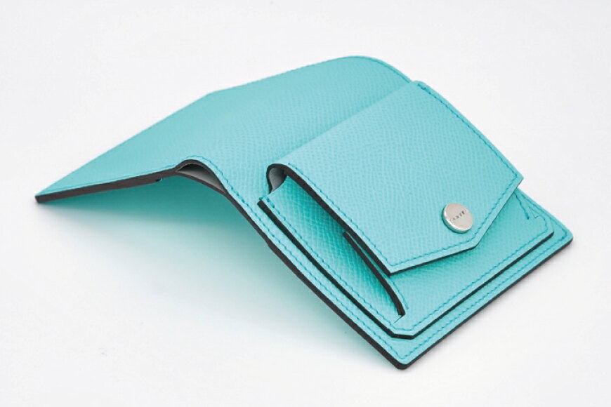 【ふるさと納税】 ミニ財布 フェアリーブルー｜田村製作所 大阪府 守口市 革 本革 レザー 財布 コンパクト メンズ レディース 男女兼用 [2077] サムネイル2