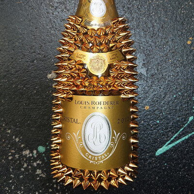 【ふるさと納税】シャンパン　オリジナル デコレーションボトル (トゲRクリスタル)　750ml　1本【1384043】 サムネイル2