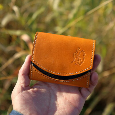 【ふるさと納税】【ちゃんと地球に還る革】クアトロガッツ ミニ財布 小さいふ。ペケーニョ キャラメル 栃木レザー【1270358】 サムネイル3