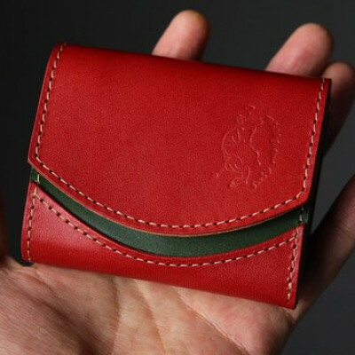 【ふるさと納税】【ちゃんと地球に還る革】クアトロガッツ ミニ財布 小さいふ。ペケーニョ トマト 栃木レザー【1270381】 サムネイル3