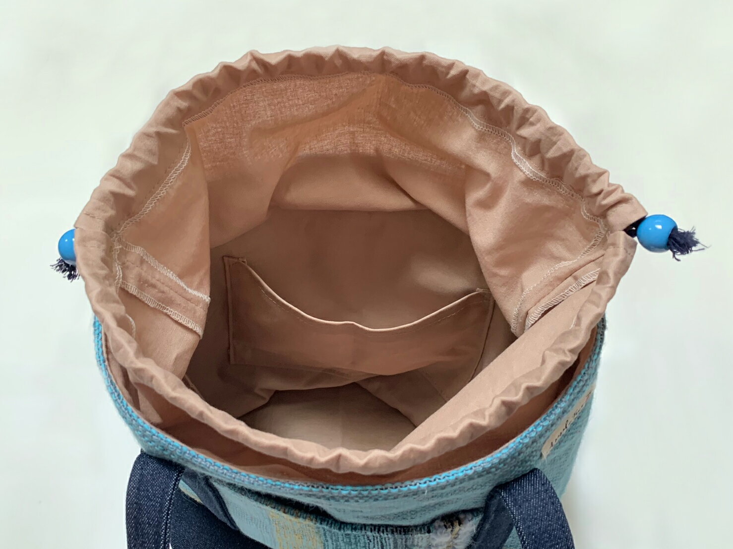 【ふるさと納税】B219　りんごの木　さをり織りバケット・ミニポーチセット サムネイル2