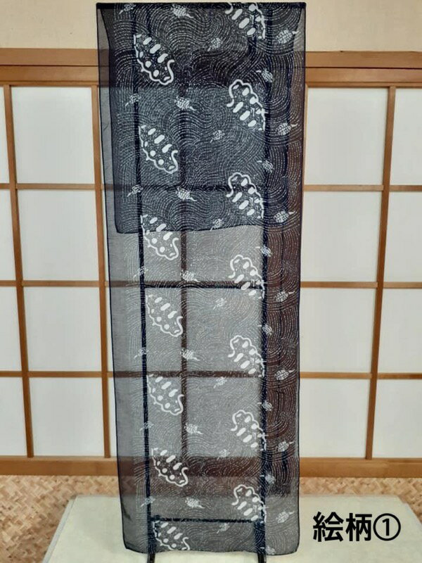 【ふるさと納税】H133　河内木綿文様、肌に優しい藍手染めストール サムネイル3
