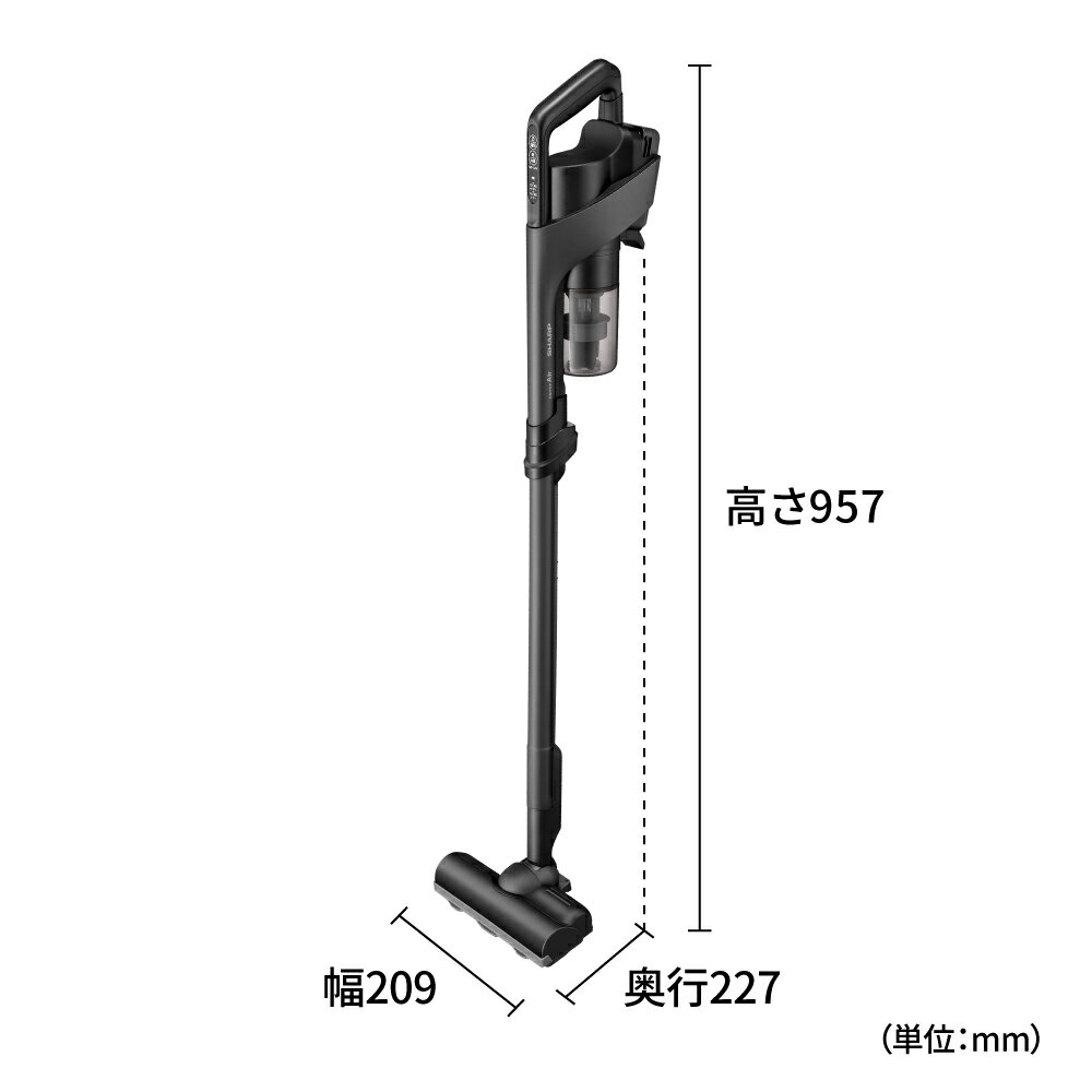 【ふるさと納税】I160　SHARP コードレススティック掃除機 EC-FR11-B（ブラック系）【シャープ 電化製品 家電 生活家電 コードレス スティック クリーナー 掃除機 軽量 長時間 新生活 正規品 大阪府 八尾市 返礼品】 サムネイル2