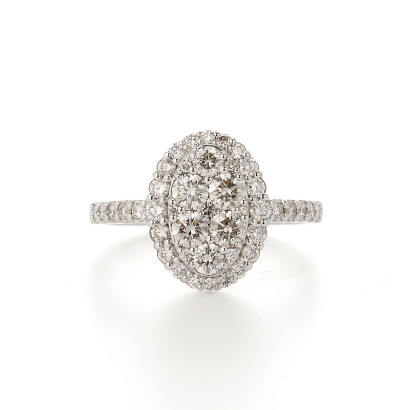 【ふるさと納税】ダイヤモンド リング 計 1.0ct プラチナ ジュエリー 指輪 アルカンシェル オーバルシェイプ アクセサリー 宝石 プレゼント レディース ギフト 女性 8号 〜 16号 鑑別書付き サムネイル3