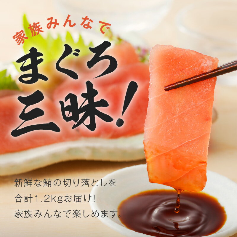 【ふるさと納税】マグロ 切り落とし 合計 1.2kg 150g × 8パック 天然まぐろ 小分け 便利 刺身 食べやすい 薄切り スライス 天然 赤身 新鮮 海鮮丼 寿司 魚 魚介類 海鮮 食品 お取り寄せ 冷凍 訳あり 年内発送 発送時期が選べる 大阪府 泉佐野市 送料無料 サムネイル3