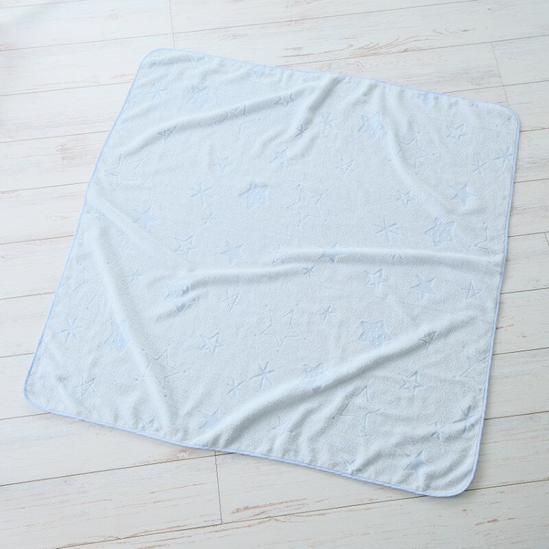 【ふるさと納税】【高島屋選定品】泉州タオル おくるみ1枚（ブルー） 65N0101 サムネイル2