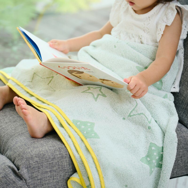 【ふるさと納税】【高島屋選定品】泉州タオル おくるみ1枚（グリーン） 65N0145 サムネイル3