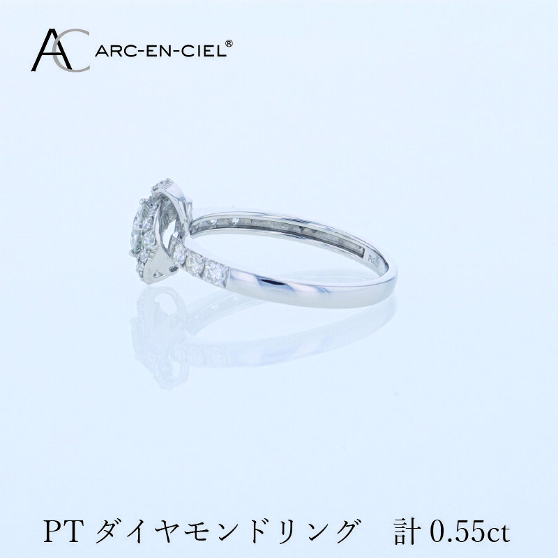 【ふるさと納税】ARC-EN-CIEL PTダイヤリング 計0.55ct 8号〜16号 アクセサリー プラチナ ダイヤモンド リング 指輪 シャクヤク 花 モチーフ 天然ダイヤモンド 上品 華やか ご褒美 贈り物 ギフト アルカンシェル 大阪府 泉佐野市 送料無料 サムネイル3