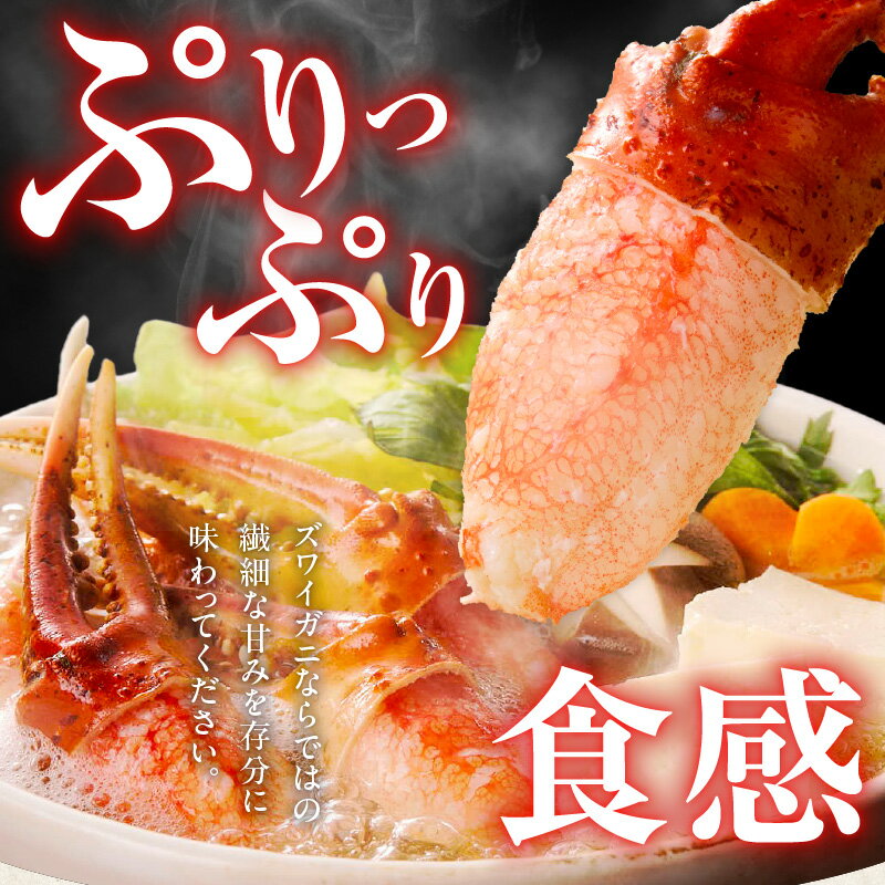 【ふるさと納税】ボイル 本ズワイ蟹 1kg 2L サイズ 3-4人前 爪肉 カット 済み カニ ズワイガニ むき身 かに鍋 焼きガニ バター焼き 簡単 ジューシー プリプリ 食品 魚介類 冷凍 お取り寄せ 期間限定 大阪府 泉佐野市 送料無料 - 画像3