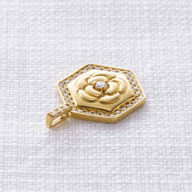 【ふるさと納税】【高島屋選定品】純金(K24) ダイヤモンド ペンダントトップ (ダイヤ合計0.20ct) サムネイル2