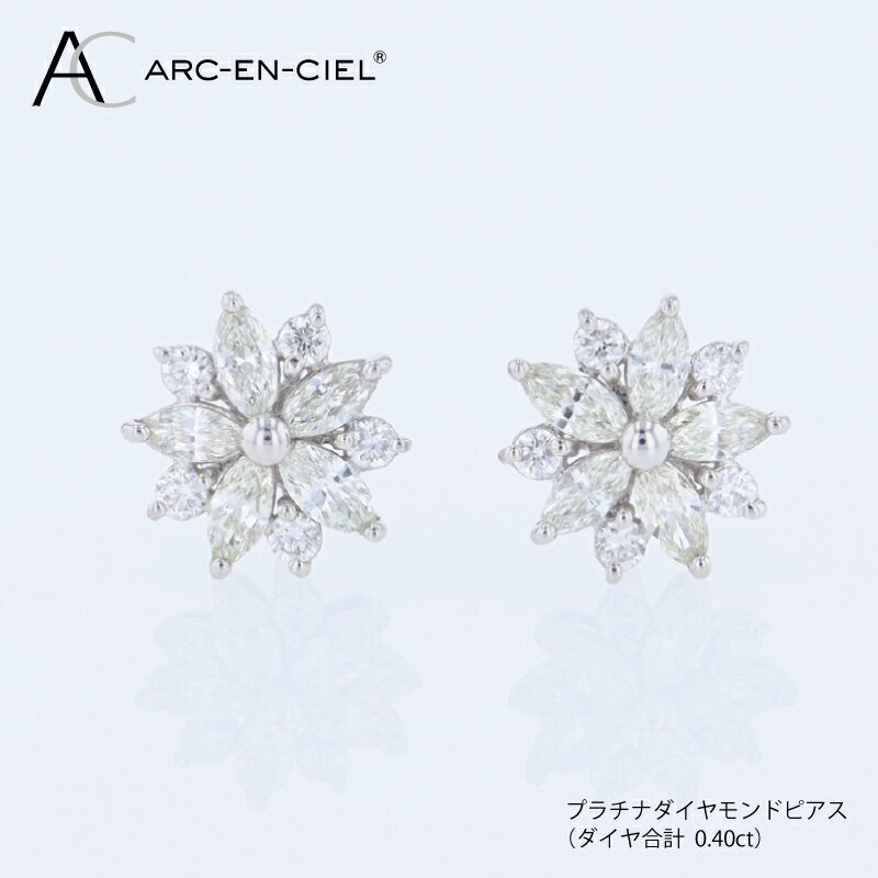 ARC-EN-CIEL PTダイヤピアス（計 0.40ct）